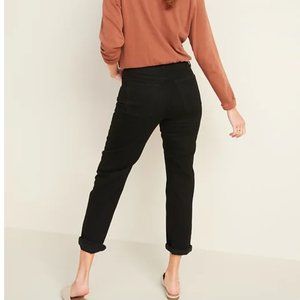 Extra High-Waisted Sky-Hi Straight Black Jeans for Women